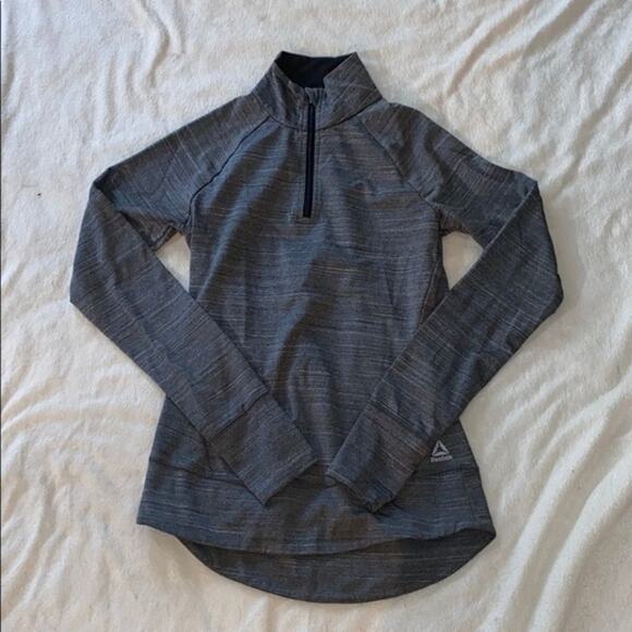Reebok heathered gray quarter zip | Sz XS - Picture 2 of 7